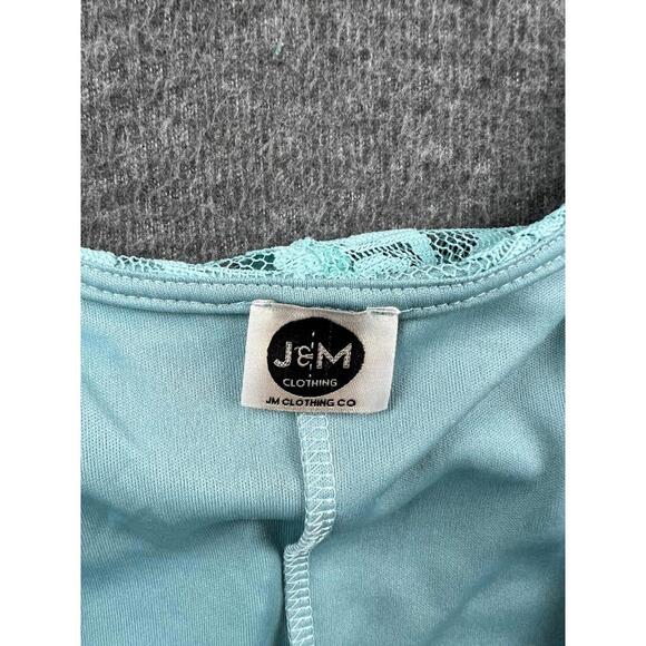 J&M Women's Light Blue Lace Long Sleeve Blouse Size Large - Picture 3 of 7